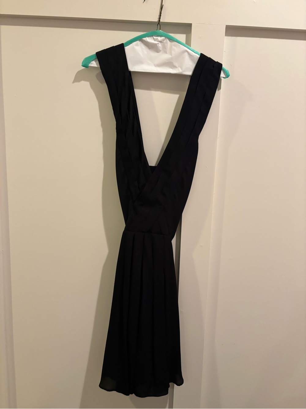 Elizabeth and James Black Backless V-Neck Dress